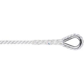 Liros Polyester 3-slet 10mm hvid 30m ankerline