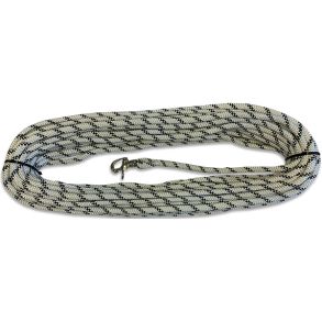 Liros fald m/svirvelhage 12mm x 40 mtr  hvid/sort