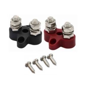 Victron - Dual Terminal Stud M8-linked set (1 red/1 black)
