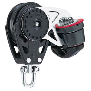 Harken Carbo Blok 75 mm enkelt, svirvel, Cam-Matic