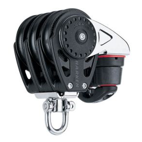 Harken Carbo Blok 75 mm tripel, svirvel, Cam-Matic
