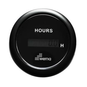 Wema Timetller LCD 12/24 Volt Sort