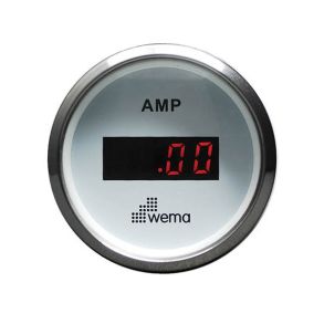 Wema  Amp.meter st +/- 150 Amp. Hvidt RF