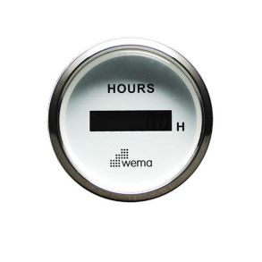 Wema Timetller LCD 12/24 Volt Hvidt RF