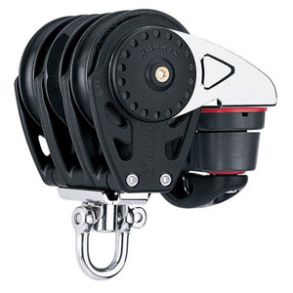 Harken Carbo Ratchamatic Blok 75 mm tripel, Cam-Ma