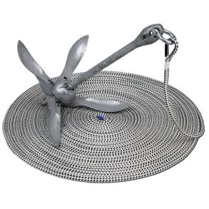 Ankerst, komplet med 30 meter tov og 3,2 kg paraplyanker