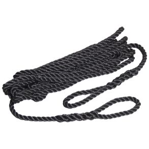 Robline fenderline 3-slet sort 2 pak, 8mm x 2m