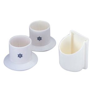 Flaskeholder hvid plast