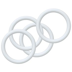 Gummiring til kaleche hvid 60mm, 4stk