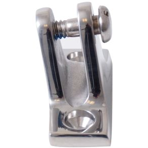 Kaleche vinklet gaffel dksbeslag med 5mm bolt, AISI 316