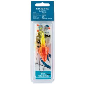 Kinetic Sabiki Pro fladfisk gul/rd, 40g