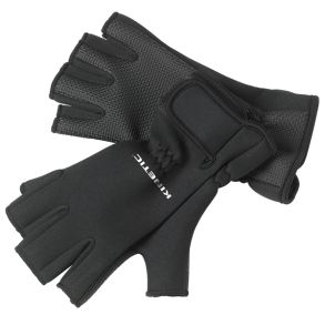 Kinetic neoprene handske Half finger sort, str L