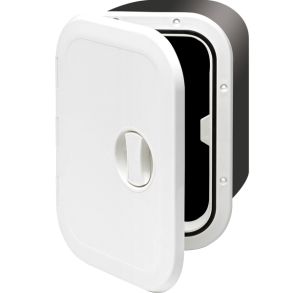 Indbygningsboks hvid med luge 27x37,3x16cm