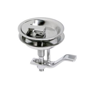 Drkbeslag fjederbelastet med stop & ls 70mm RF stl