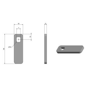 Roca rigel til drkbeslag RF 316