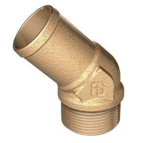 Guidi slangestudse 45° udv. gevind messing 1/2, 19mm