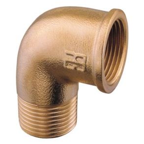 Guidi slangestudse 90° indv./udv. gevind messing 1/4