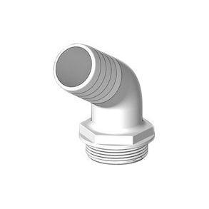 Trudesign Aquavalve slangestuds hvid 120° 1 1/2