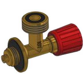 Lukkeventil til bl gasflaske regulator tysk reg. G12