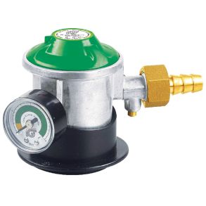 Gas regulator Jumpo click on med manometer & slangestuds 10