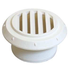 Webasto ventil hvid drejbar/ben 45° til 60mm slange