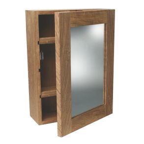 Roca toiletskab teak med spejl, 33x46x11cm
