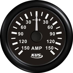 KUS amperemeter sort 150Amp shunt, 12/24V