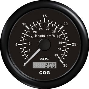 Kus gps speed 0-60knob, sort 12/24v 85