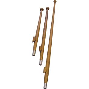 1852 Flagspil teak bsning 25 mm, 150 cm