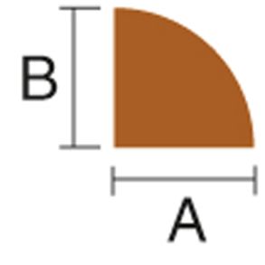 Roca kvartstok teak 13x13 mm, 2m