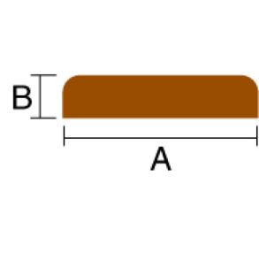 Roca dkliste teak 37x10mm, 2m