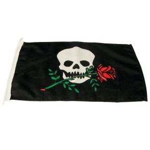 Humr-flag pirat/rose 30x45cm