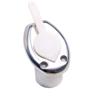 Flagstangsholder AISI 316 med click-on undersnket 20mm