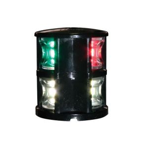 Lalizas led kombi lanterne 3-farvet + anker 2nm sort hus