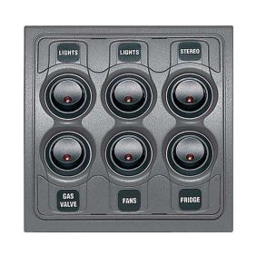 BEP el-panel Contour med 6 kontakter, 12V