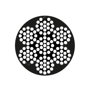 Wire 7 x 19 coated hvid 4 x 8mm - 25m