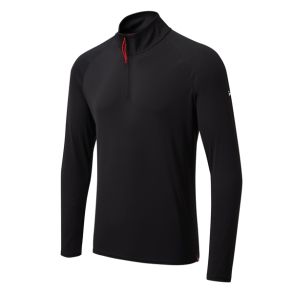 Gill UV009 Men's UV Langrmet Zip T-shirt Sort Str L