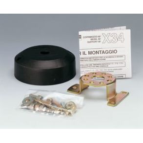 Ultraflex Monteringsflange sort 90°