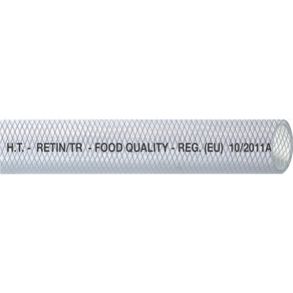 Klar pvc slange krydsvv food quality 13mm, rulle 100m
