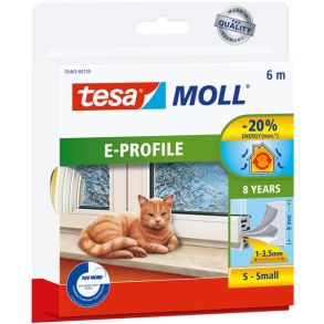 Tesa ttningsliste e-profil 4 x 9mm x 6m hvid