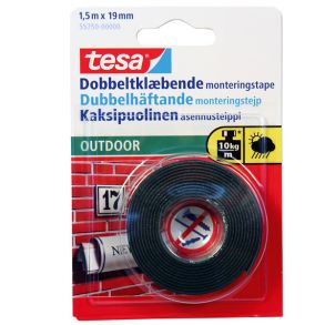 Tesa dobbeltklbende monteringstape outdoor, 19mm