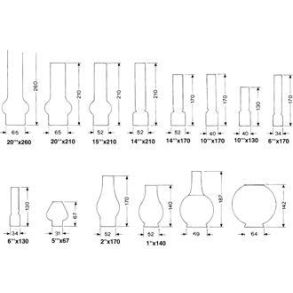 DHR Lampeglas 65 x 280mm
