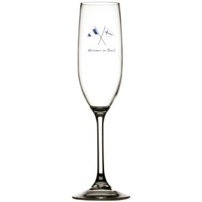 MB Welcome on board Champagne glas 5cm H25cm 236ml 6stk